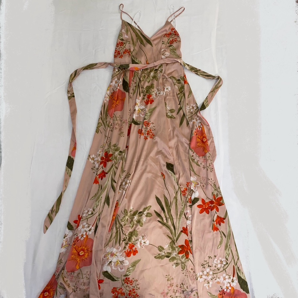 Lulus Floral Pink Maxi Dress